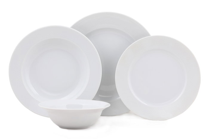 Hermia ZUM24Y200 Vajilla de 24 Piezas en Porcelana Blanca Hermia ZUM24Y200 Vajilla de 24 Piezas en Porcelana Blanca